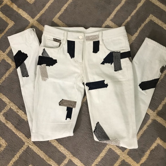 NEW 3.1 Phillip Lim Metal Chain Embroidery Jeans - Picture 2 of 7